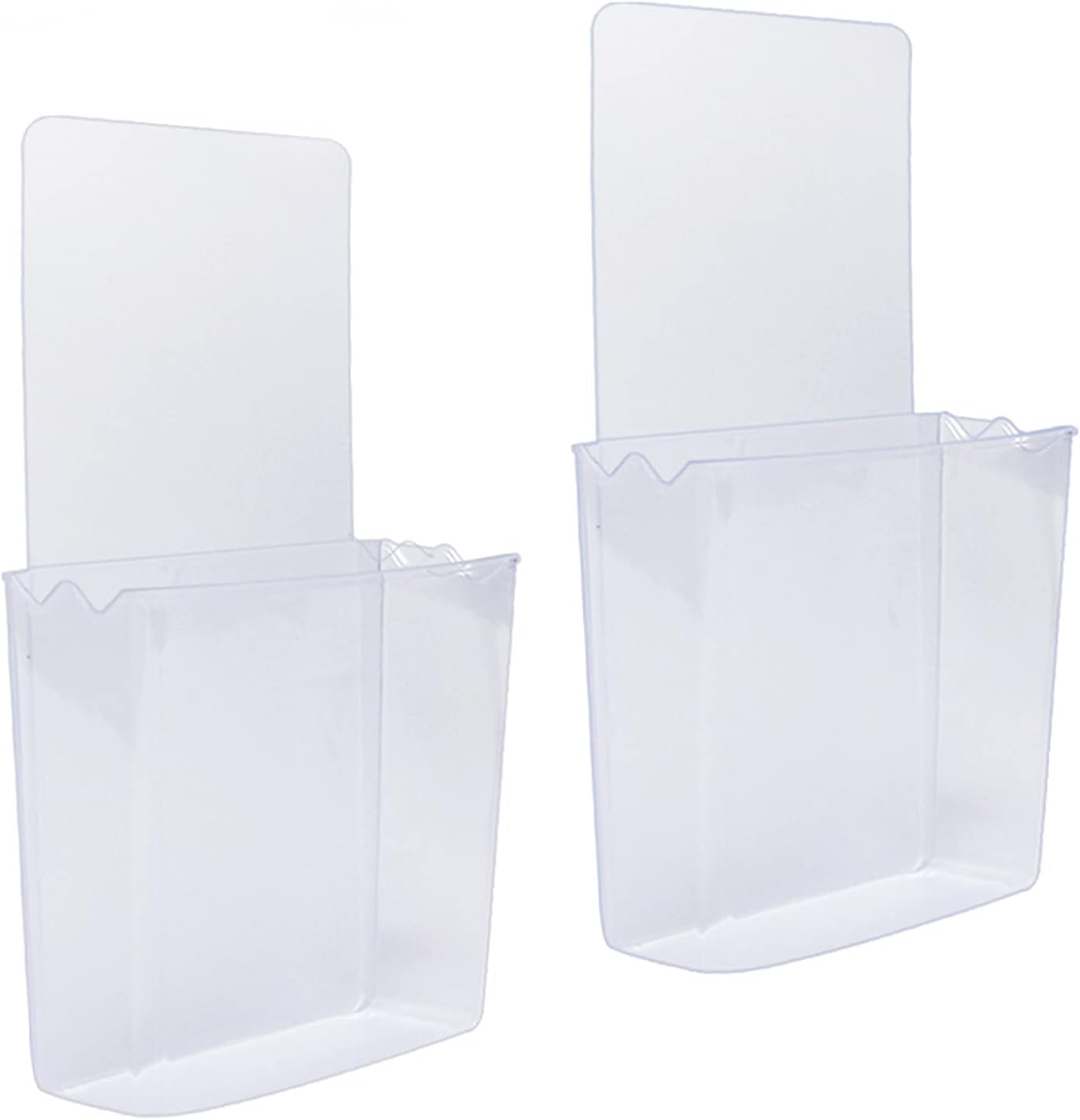 Remote Holder Wall Mount Damage-Free (2 Pack), Clear and Strong Self-adhesive Universal Media Organizer Storage Box for Mobile Phone,Remote Control,Keys,Pens etc