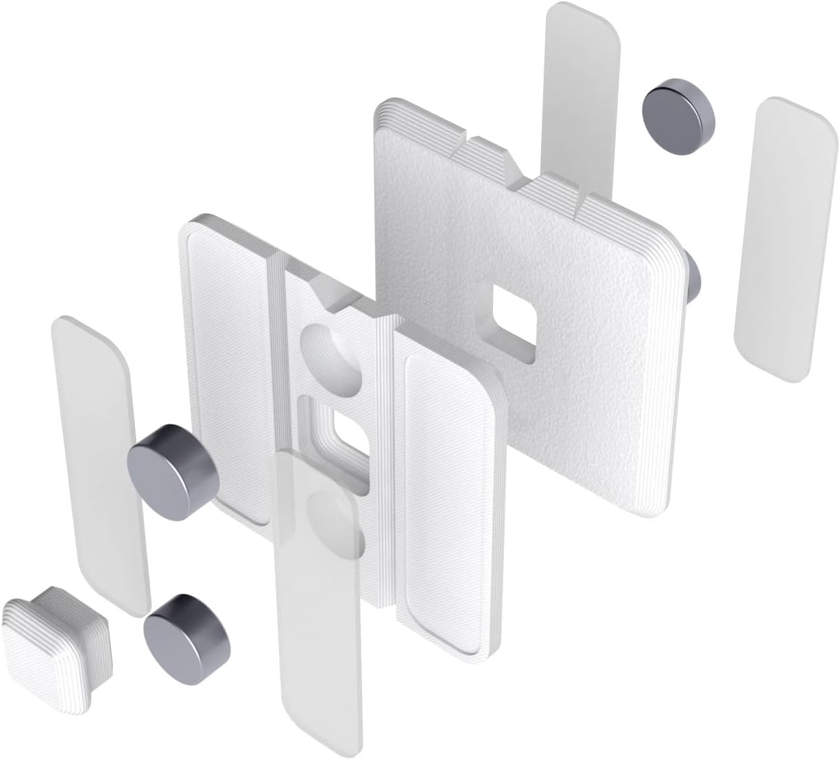 Magnetic Remote Control Holder – Wall-Mounted Organizer for TV, Air Conditioner & Electronic Remotes – Strong Magnetic Grip with Anti-Tilt & Drop Protection – Easy No-Drill Installation (White)