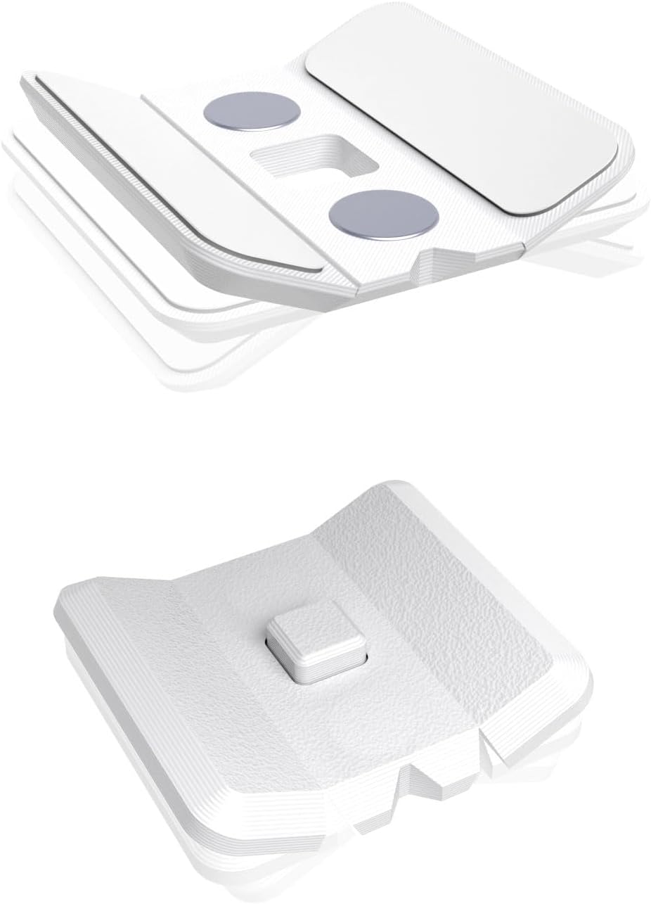 Magnetic Remote Control Holder – Wall-Mounted Organizer for TV, Air Conditioner & Electronic Remotes – Strong Magnetic Grip with Anti-Tilt & Drop Protection – Easy No-Drill Installation (White)