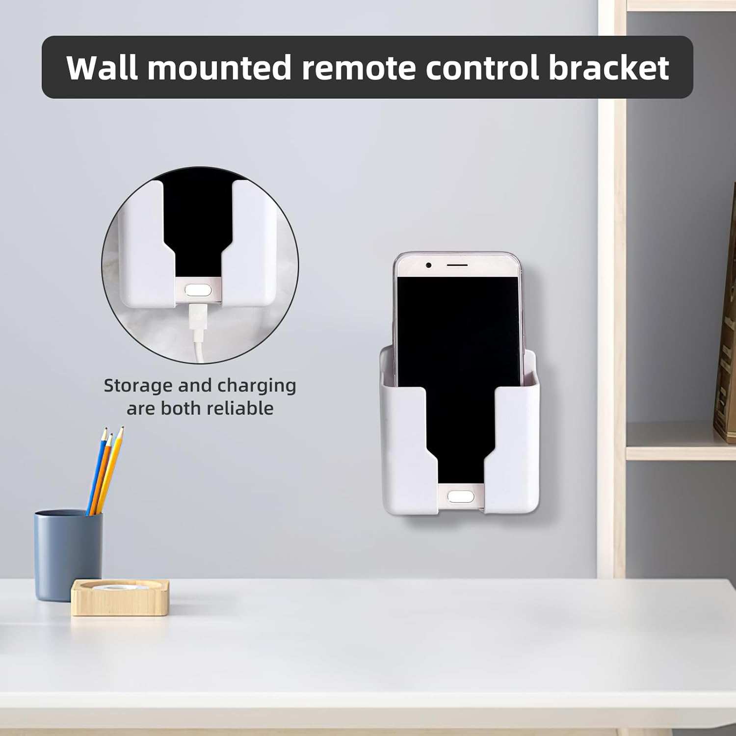 Remote Control Holder for Air Conditioner - Adhesive Wall-Mounted Organizer for Nightstand, Bedside, or Small Spaces - Keeps Remotes Neat & Within Reach (2)
