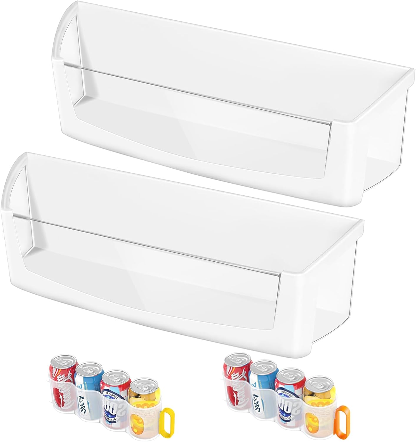 (2 PACK) UPGRADED WPW10212139 Refrigerator Door Bin Shelf Compatible with Whirlpool Refrigerator Shelf Parts W10212139 Cantilever Bin ,For Whirlpool Fridge Shelves Replacement GI6SDRXXY WRF555SDH