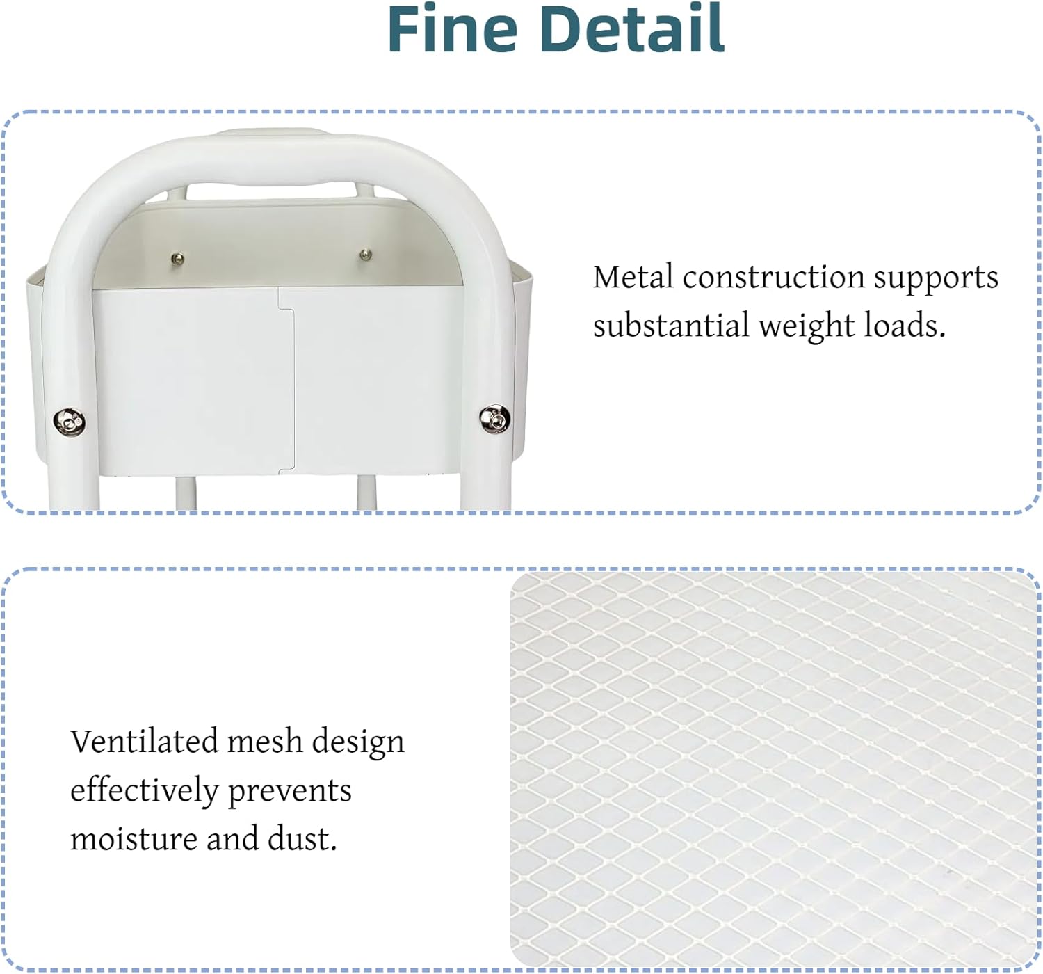 3 Tier Narrow Rolling Storage Cart for Laundry Room Bathroom Kitchen, 7.1'' Slim Utility Cart with Wheels and Lockable Casters Standing Shelf for Small Space & Between Washer and Dryer, White