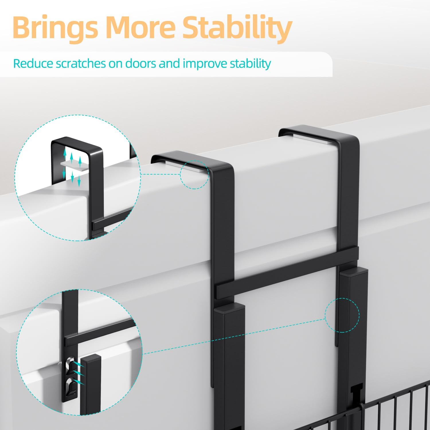 6-Tier Over The Door Pantry Organizer, Metal Hanging Storage Shelf with Adjustable 6 Baskets, Space-Saving Design Hanging Spice Rack for Kitchen, Bathroom, Laundry Room, Black