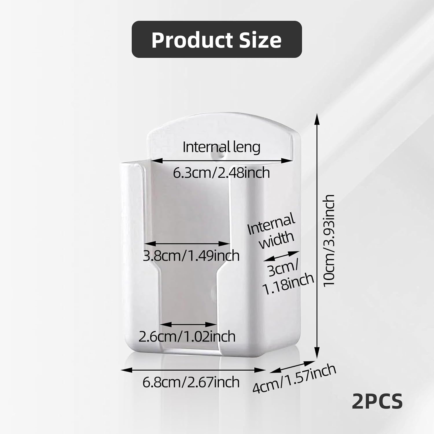 Remote Control Holder for Air Conditioner - Adhesive Wall-Mounted Organizer for Nightstand, Bedside, or Small Spaces - Keeps Remotes Neat & Within Reach (2)