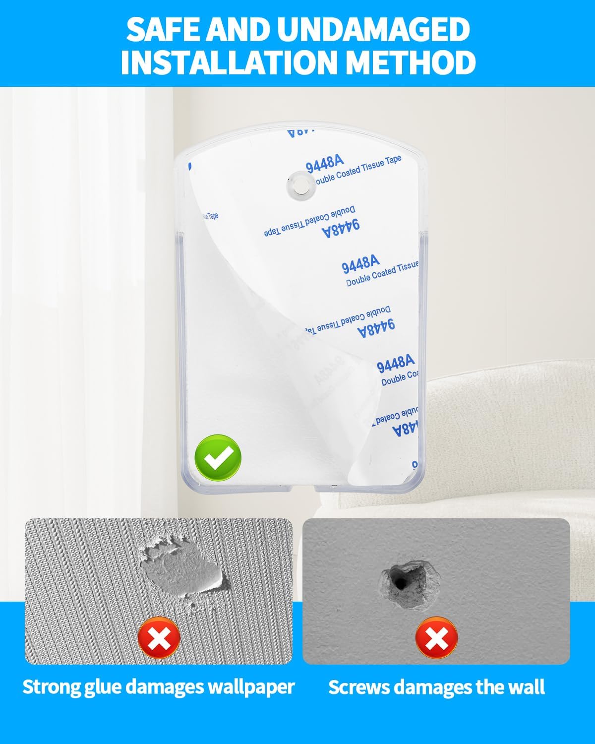 4 PCS Remote Control Holders Wall Mount, Self Adhesive TV Air Conditioner Remote Control Holder, Wall Mount Storage Holder Organizer Wall Pen Holder for Home Office School (Black White Gray Clear)