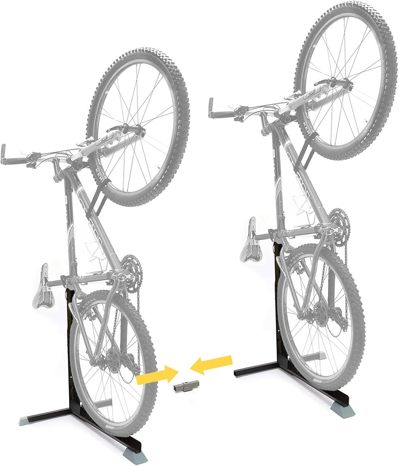 Bike Nook Bike Stand & Vertical Storage Rack with Connector (2 Pack), The Original Vertical Bicycle Floor Stand for Garage, Indoor and Outdoor Storage, Perfect Bike Accessories for Small Spaces