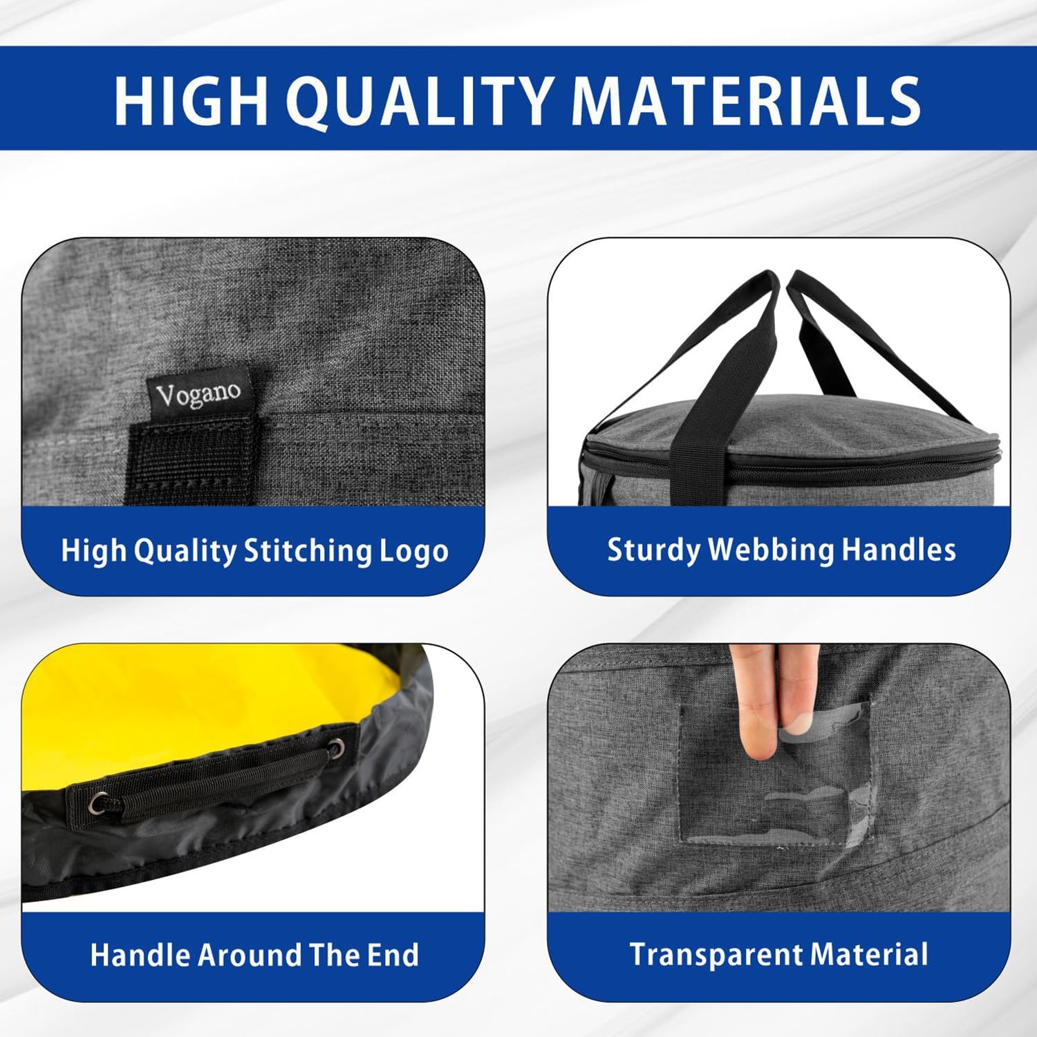 Toy Storage Organizer & Play Mat for Kids - Foldable Bin Toys Box Holds Rooms, Building Bricks Toy Storage Basket, Foldable Fabric Bag for Nursery (grey)