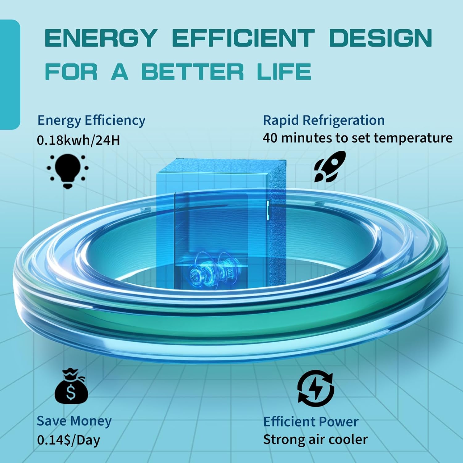 0.9 Cubic Feet Mini Fridge,24 Can Freestanding Beverage Refrigerator with Glass Front Door for Soda, Beer Under Counter Small Refrigerator with Adjustable Shelves(Black)