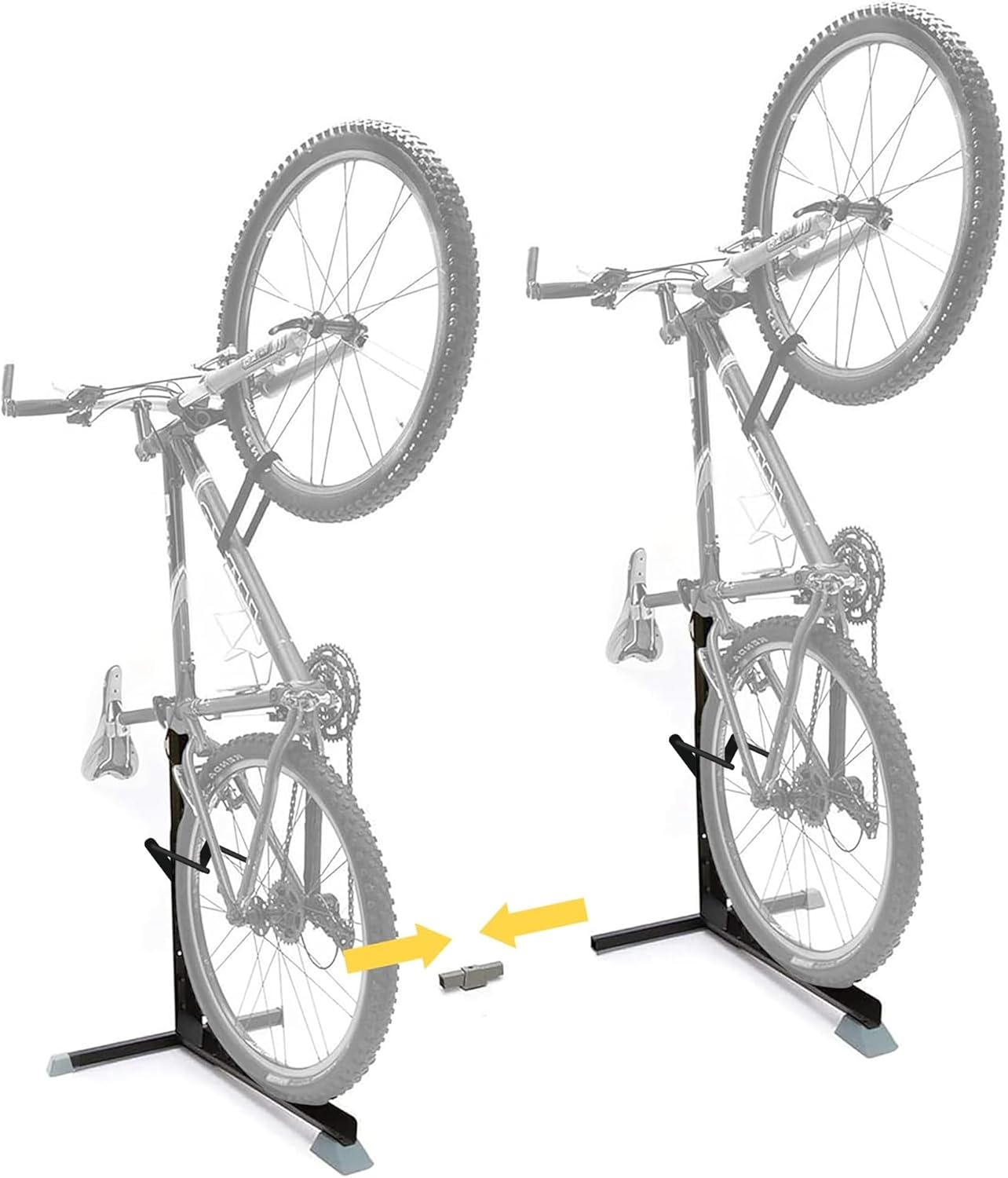 Bike Nook Pro & Vertical Storage Rack With Connector (2 Pack), The Original Vertical Bicycle Floor Stand for Garage, Indoor and Outdoor Storage, Perfect Bike Accessories for Small Spaces