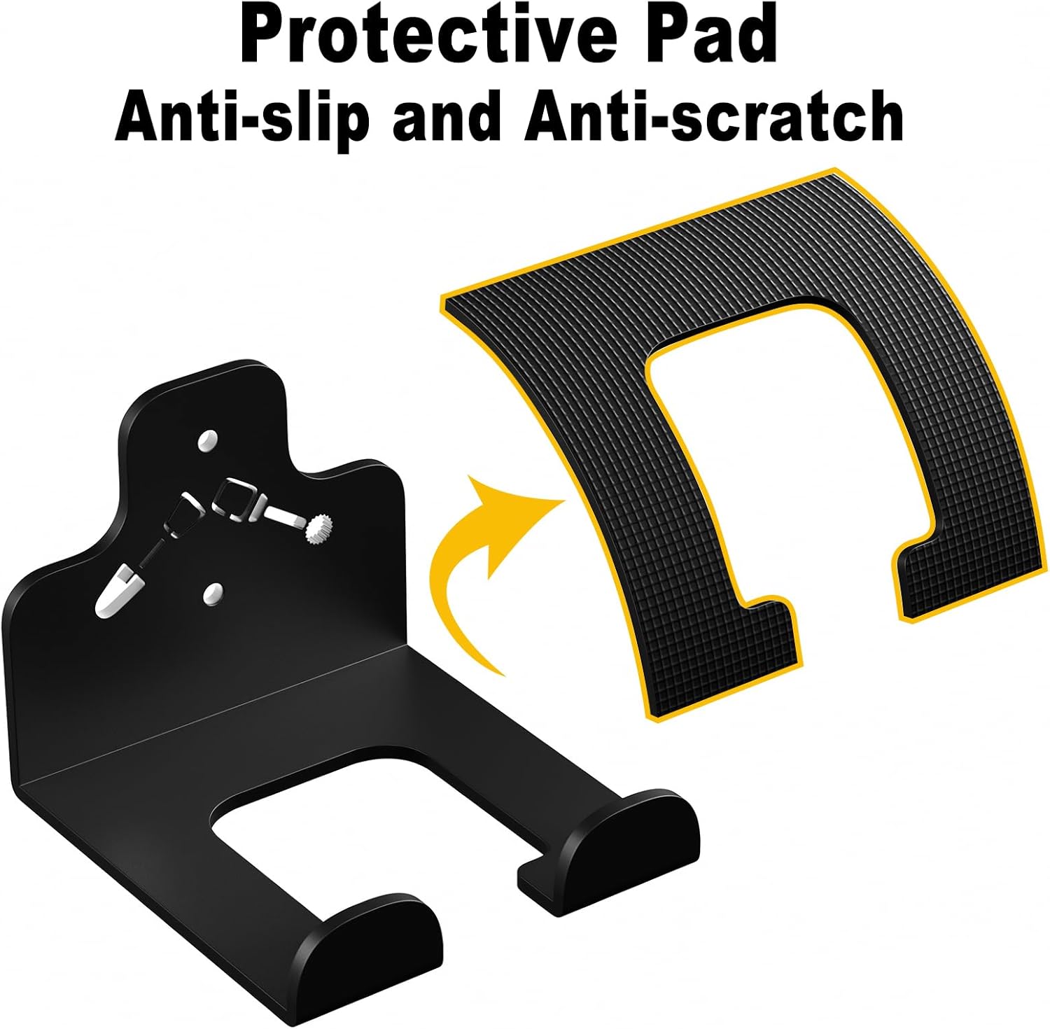 Garage Organization Storage Trimmer Rack, Garden Power Tool Hanger for Grass Trimmer, Hedge Trimmer, Garden Tools, Heavy Duty Weed Whackers Holder Wall Mounted Tool Organizer, 3 Packs