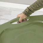 (2 pack) 70 Quart Heavy-Duty Plastic Storage Bin with Full-Grip Handles and Lids,Green Clear Stackable Storage Bins for Hoilday Decor|Garage Organization