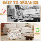 Decorative 32L Mushroom Storage Bins with Handles, Organization and Storage, Cube Storage Organizer for Hamper, Nursery