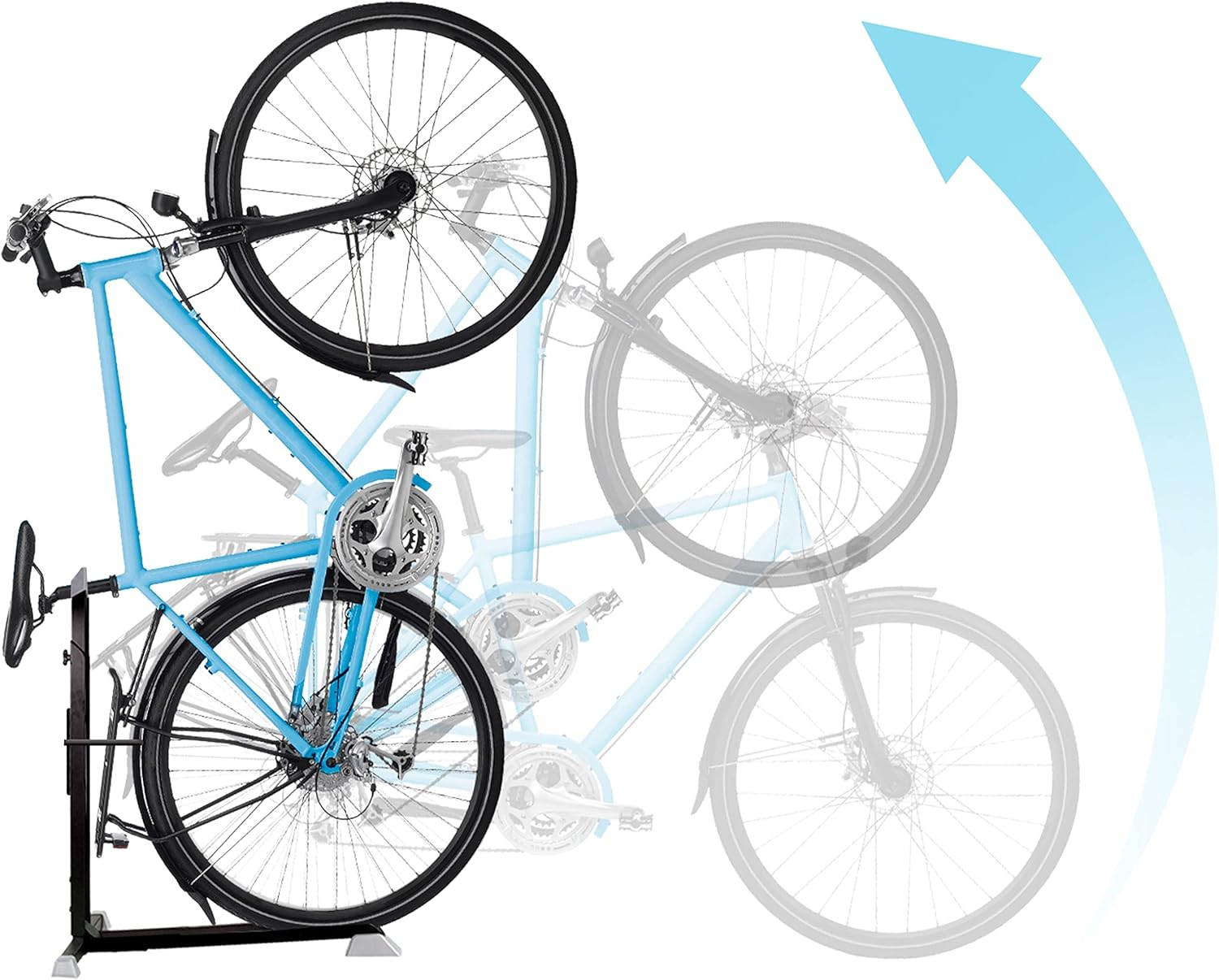 Bike Nook Bike Stand & Vertical Storage Rack The Original Vertical Bicycle Floor Stand for Garage Storage and Indoor and Outdoor use, Perfect Bike Accessories for Small Spaces with No Drilling