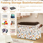 Decorative 32L Mushroom Storage Bins with Handles, Organization and Storage, Cube Storage Organizer for Hamper, Nursery