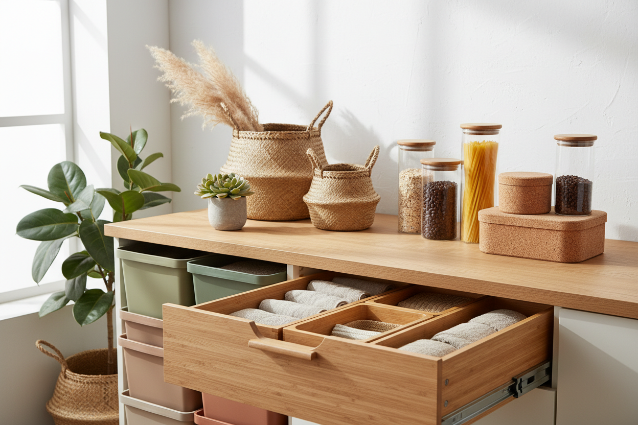 Eco-Friendly Storage Options
Sustainable, high-quality materials designed to last. Store smarter while caring for the environment, combining function with responsibility.  (make it real photo)